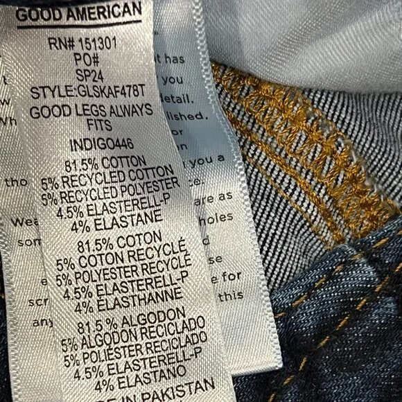 Good American Good Legs Skinny Sculpting Jeans, NWT 6-12 - Picture 4 of 9